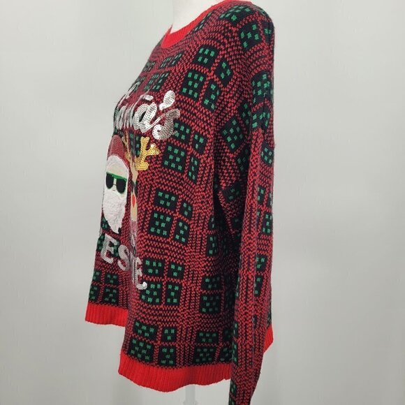 No Boundaries Santa's Bestie Ugly Christmas Sweater - Picture 3 of 12